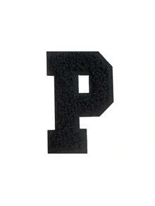 1/26pcs Chenille 2.8 Inch Letter Iron-On Patches, Suitable For Repairing Jeans, T-Shirts And Other Clothing, Letter Patch Badges - Black - View 20