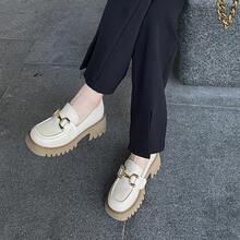 Women Loafers Shoes - Trắng - Horsebit - Xem 4