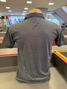 Men's Cotton Polo Shirt - 深灰色 - 查看 2