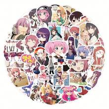 56 Yuri Stickers - Retro-Style Vinyl Aesthetic Stickers, Suitable For Scrapbooks, Diaries, Laptops, Bumpers, Skateboards, Water Bottles, Computer And Mobile Phone Decorations, Cartoon Character Designs, Reusable Adhesive - 1 - Xem 3