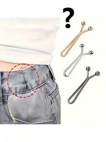 8件简易多功能可调节夹头带扣免钉腰部固定夹隐形防漏夹多功能围巾头带收紧工具用于收紧袖口、衣领、腰带、裤腿 - 彩色 - 查看 13