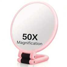 1pc 50X/40X/30X Handheld Magnifier, Double-Sided Mirror + Tweezers, 1X/40X Zoom, 360° Adjustable Handle, Foldable Travel Makeup Mirror, Handheld & Stand Design, Portable For Travel, Suitable For Daily Makeup, Shaving, Eyebrow Grooming, Great Gift - Multicolor - View 37
