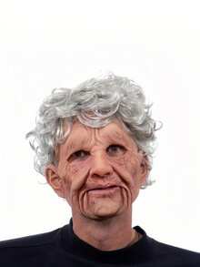 3D硅胶老人面具，成人硅胶面具，男士逼真乳胶面具，全头恐怖乳胶面具，恐怖节日头饰，老妇人乳胶面具，适合角色扮演、节日、派对