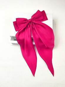 4个玫瑰红女士发夹，蝴蝶结，丝带，丝带蝴蝶结，发夹，蝴蝶结，派对发饰，圣诞时尚，日常派对，爪夹，发夹，发卡，发夹，圣诞发箍，女士发饰，发夹，发卡 - 玫紅色 - 查看 6