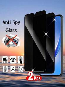2 Stücke gehärtetes Glas Bildschirmschutz kompatibel mit Samsung Galaxy S23/S24/S25 FE/A56/A36/A26/A16/A15/A25/A35/A55/A05s/A05/A14/A24/A34/A54/A04e/A04/A04s/A13/A23/A03/4G/5G, einfache Installation, hochauflösend klar, blasenfrei, Geschenk für Geburtstag, Familie, Freunde Handybildschirmschutz, Handyzubehör wasserdicht stoßfest kratzfest, vollständige Abdeckung