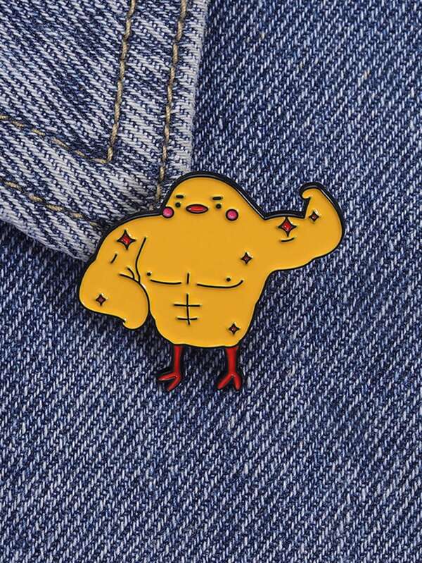 1pc Fun Chicken Enamel Badge Cartoon Animal Brooch Collar Pin Badge Backpack Clothing Accessories Fashion Jewelry Gifts