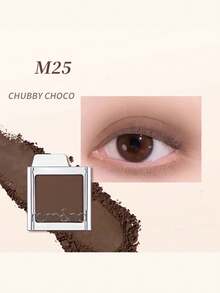 Rom&nd Romand Slide In 單色眼影 M25 CHOCO，絲滑易暈染粉質，透亮自然妝感，不掉粉持久，便攜式滑蓋盒適合旅行，適合新手日常使用，K-Beauty 韓系彩妝，Olive Young，禮物，1.8g/0.06oz - M25 CHUBBY CHOCO - 查看 4