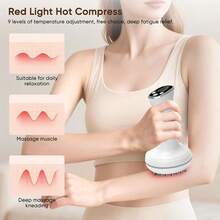 An Easy-To-Use, Comfortable, And Lightweight Electric Meridian Brush Personal Massager/Massage Device - A Home Electric Meridian Brush/Gua Sha Tool To Relax Body Muscles. A Christmas Gift. - trắng - Xem 2
