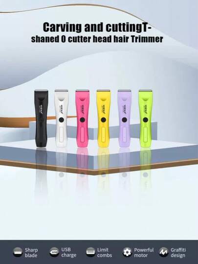 HIENA HIENA Multi-Color Portable Hair Clipper, Oily Hair Carving Trimmer, Rechargeable Mini Shaver