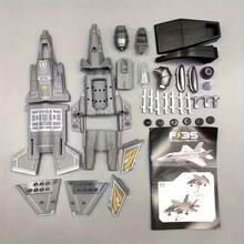 塑料比例模型套件飞机坦克微缩飞机SU-57战斗机M1A2坦克T-14豹式坦克玩具返校礼物男孩儿童玩具模型生日礼物积木套装 - 彩色 - 查看 9