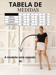 MODERN CASUAL BLOUSE WITH STRASS NECKLACE - 黑色 - 查看 5