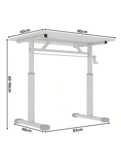 Adjustable Study Bureau Kids Adults Height Adjustable, Multi Purpose Home/Office Desk, Compact view 3