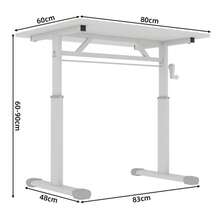 Adjustable Study Desk For Kids & Adults – Height-Adjustable, Multi-Purpose Home/Office Desk, Compact Design - White - View 3
