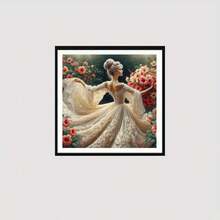 Kit de pintura com diamantes em acrílico (1 peça), padrão artístico elegante, cobertura completa, ideal para adultos, decoração para quarto, corredor, escritório e banheiro. Atividade artesanal fácil de fazer você mesmo. Presente perfeito. Moldura não inclusa.