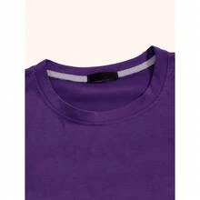 Purple Skull Streetwear T-Shirt Skater Shirt 100% Cotton Yarn 30.1 - 紫色 - 查看 3