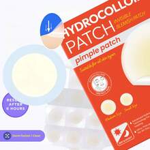 48pcs/12pcs Tea Tree Oil Acne Patches, Hydrocolloid Material, Pore Cleansing, Moisturizing, Smoothing Skin, Acne Clearing Patches - White - View 7