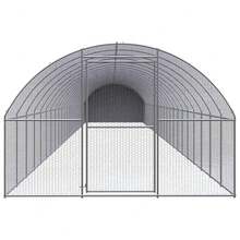 vidaXL Outdoor-Hühnerstall 3x24x2 M Verzinkter Stahl - Silver - View 2