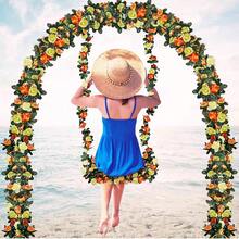 1 Stück 2,5m künstliche Pfingstrosen Blumengirlande, Seide Hängende Girlande mit 45 Blüten, Künstliche Blumen Efeu für Zuhause Wohnzimmer Hochzeitshintergrund Frühlings- und Herbstdekoration