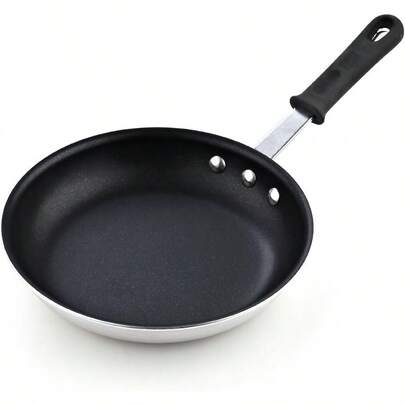 8-Inch Heavy Duty Nonstick Frying Pan For Professional Cooking Durable Aluminum Omelette Pan With Metallic Finish Ideal For Daily Kitchen Use And High-Heat Searing Easy To Clean And Scratch-Resistant Surface