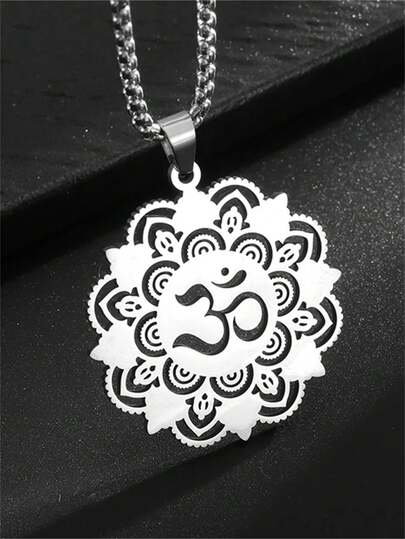 1 Peça Colar de Girassol Oco de Aço Inoxidável, Elemento Floral, Requintado e Elegante, Unissex, Presente Criativo de Alta Qualidade