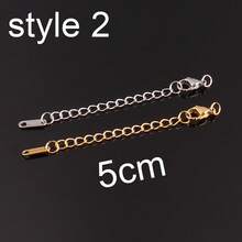 10个不锈钢龙虾扣连接器，用于DIY珠宝制作，5厘米几何心形尾链 - 龍蝦扣尾鏈 - 查看 8