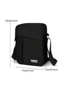 Large Capacity Fashion Men's One Shoulder Diagonal Messenger Bag, Multi-Functional Adjustable Strap Zipper Closure, Multi-Compartment Practical Storage Men's Bag Pouch