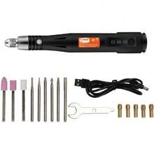 USB Interface Electric Polishing And Engraving Pen, 3 Speed Settings, Portable Rotary Polishing, Drilling, Grinding, And Engraving Tool. - default - View 2