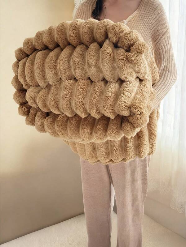 1 Throw Blanket, Bedding, Cozy And Warm Blanket, Super Skin-Friendly And Breathable, Lightweight Soft And Comfortable, Solid Color Series, Minimalist And Stylish Design, Suitable For Sofa, Bedroom, Living Room, All-Around Comfort, Travel Use, Nap Blanket, Multiple Sizes Available, Machine Washable, Room Decor, Winter Decor