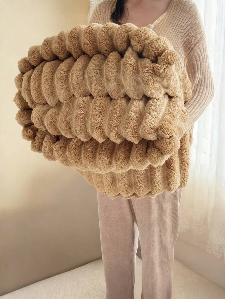 1 pieza Manta, Ropa de cama, Suave y cálida, Amigable con la piel y transpirable, Ligera y esponjosa, Serie de unicolor, Diseño minimalista y de moda, Adecuada para sofá, dormitorio, sala de estar, Comodidad integral, Esencial de viaje, Manta para siesta, Múltiples tamaños disponibles, Lavable a máquina, Decoración de habitación, Decoración de invierno