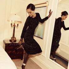 Socialite Style Sequin Dress European And American Autumn Winter New Slim Fit Mermaid Dress Sequin Ball Gown Evening Dress For Women - 白色 - 查看 3