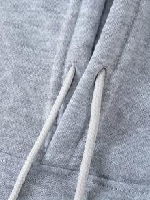 Hooded Sweatshirt New Spring/Autumn Printed Hoodie - Gris - Ver 4