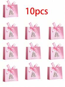10 pudełek na prezenty świąteczne, mini pudełka na prezenty świąteczne ze wstążką, świąteczne pudełka na prezenty świąteczne - różne świąteczne torebki na słodycze na świąteczne przyjęcia, torebki do pakowania prezentów, dekoracje świąteczne do domu, dekoracje świąteczne, dekoracje świąteczne, torebki na prezenty noworoczne, świąteczne torebki do pakowania, torebka świąteczna, torebka na imprezę, świąteczne torebki na prezenty, torebki świąteczne (bordowe)