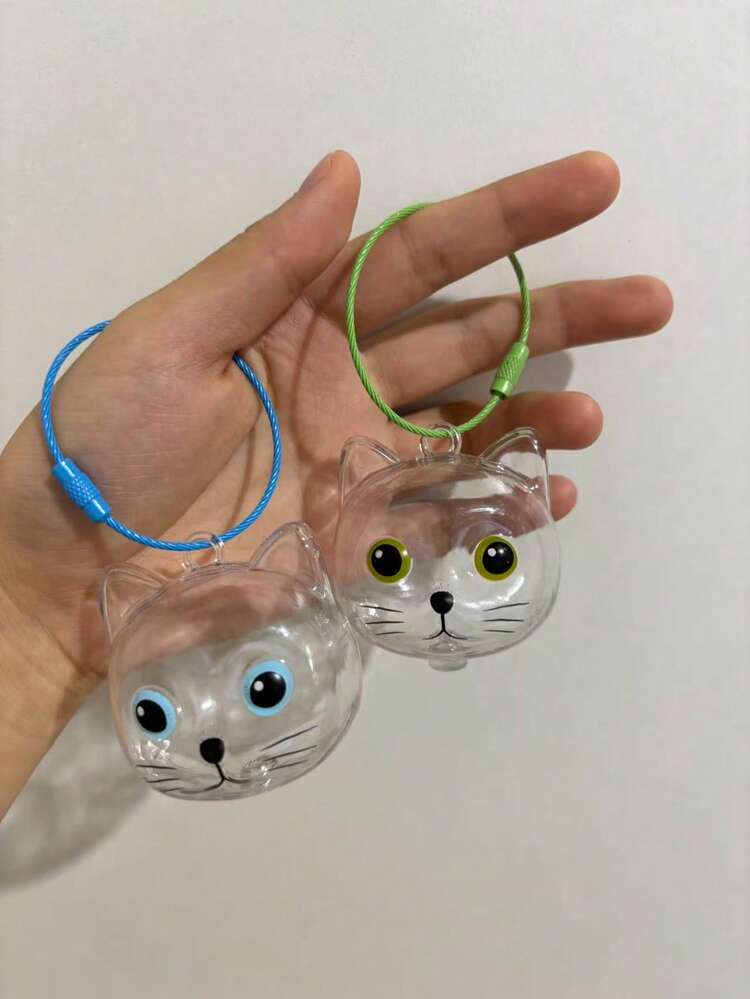 1pc Creative Transparent Cat Hair Storage Display Box, Cute Cat Hair Collection Hanging Accessory, Pet Hair Ball Keychain Halloween Accessories Teachers Day Christmas Gift Ideas Bag Accessories Lanyards With Id Holder Car Accessories Bag Charms - Multicolor - View 9