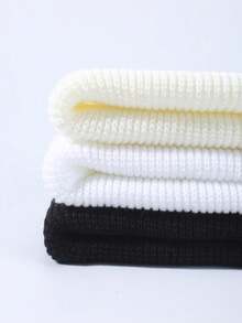 3 قبعات بينية صياد مصنوعة من الأكريليك بحافة ملفوفة، قبعات جمجمة دافئة للرجال كإكسسوارات