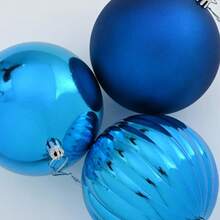 Christmas Bauble Set 3 Pcs Blue - Blue - View 5