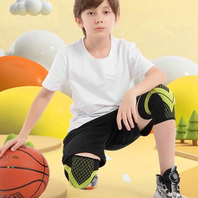 1Pair Knee Pads Volleyball Girls Kids Youth, Thick Padded Dance Knee Pad Soft Stretchy Knee Brace Breathable Knee Protector For Basketball Football Wrestling Pole Dance Yoga Knee Sleeve