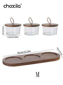 choxila 1pc Glass-Covered Dessert Dish With Lid, Nut Dish, Dessert Bowl, Dessert Cover, Japanese-Style Glass Storage Container With Lid, Serving Tray, Snack Tray – Suitable For Living Room/Dining Room/Office/Cafe/Restaurant. Perfect For Storing Dried Fruits/Nuts/Tea/Coffee Beans/Fruits/Snacks - Dessert Plate - View 7