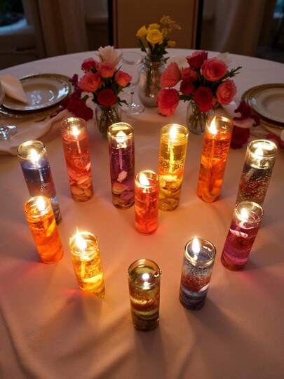 1支海洋果冻香氛蜡烛，营造浪漫氛围，情侣礼物，送给女性朋友的礼物，生日礼物，房间、卧室、客厅、浴室装饰，烛光晚餐，求婚礼物