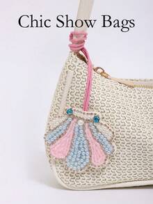 Mặt dây chuyền vỏ sò biển thủ công kiểu dáng cổ điển, giản dị dành cho nữ - Quà tặng trang trí, đa năng cho quần áo và túi xách - Nhiều màu - Xem 1