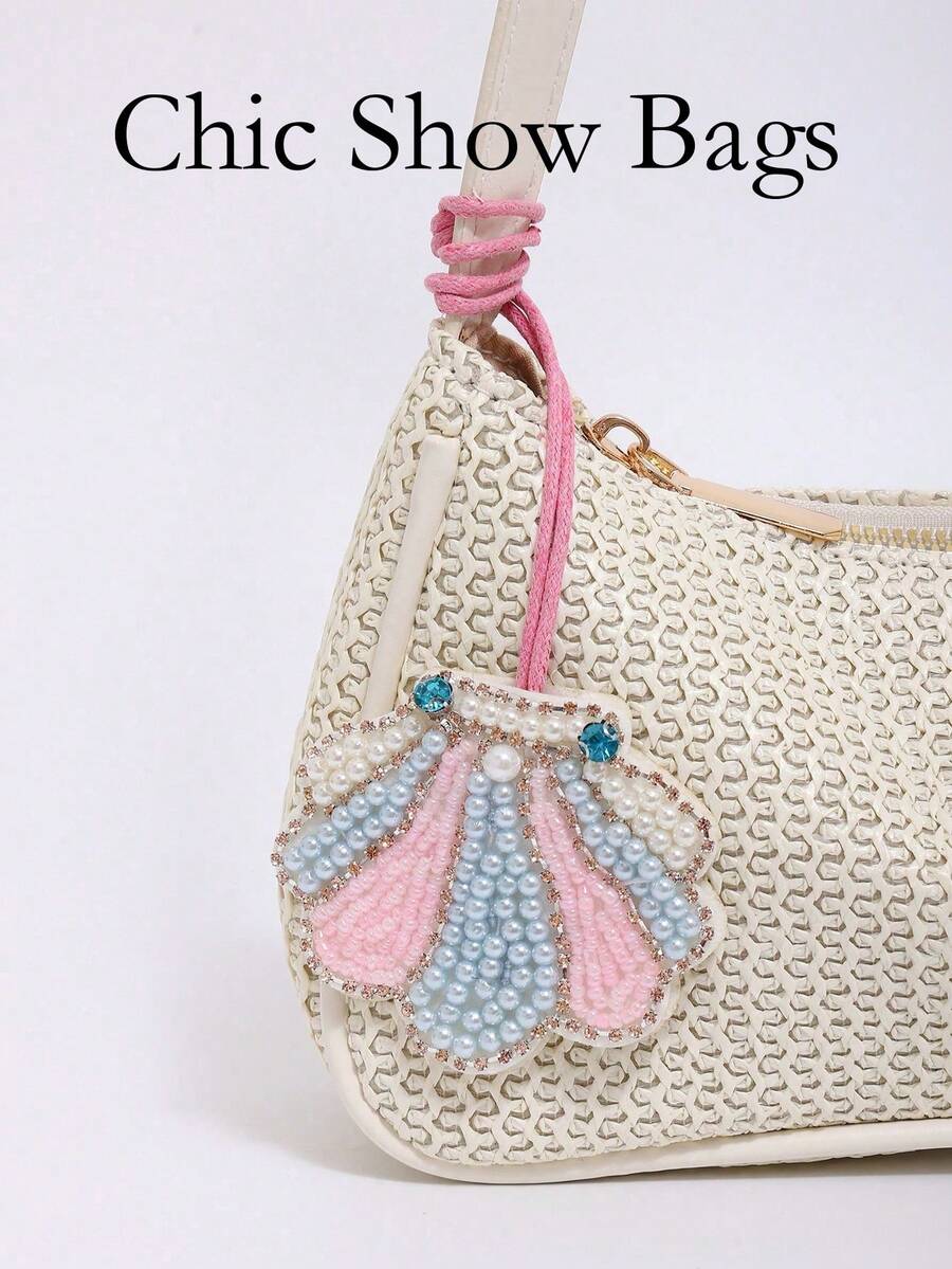 Mặt dây chuyền vỏ sò biển thủ công kiểu dáng cổ điển, giản dị dành cho nữ - Quà tặng trang trí, đa năng cho quần áo và túi xách - Nhiều màu - Xem 1