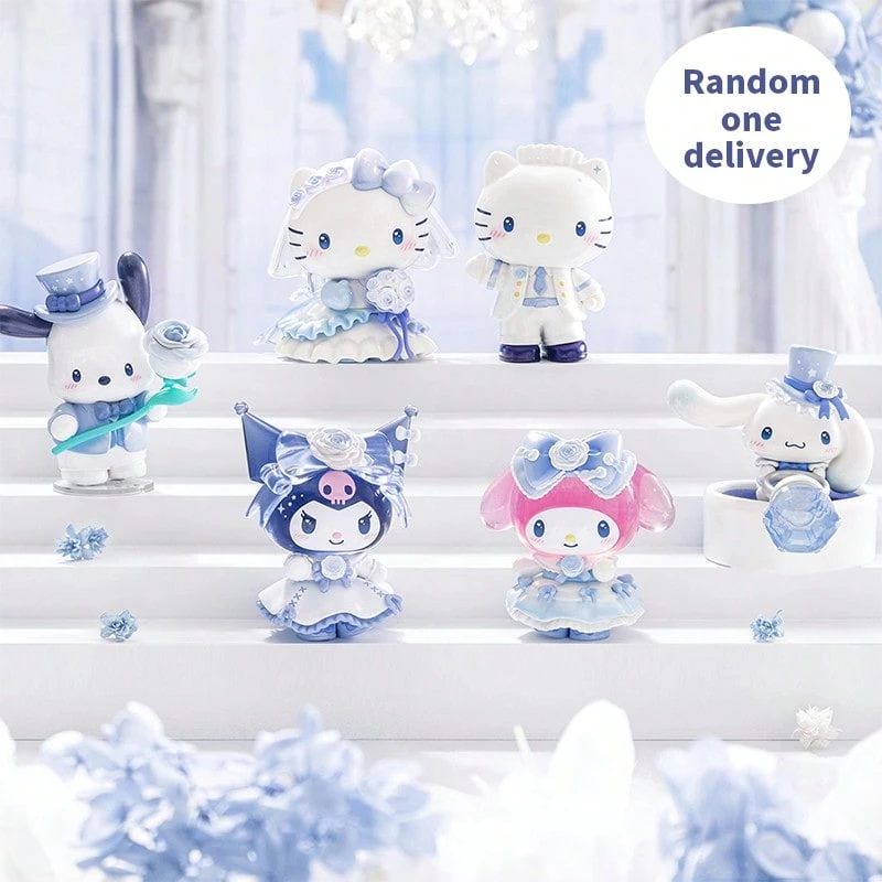 Miniso Bộ trang phục chủ đề đám cưới nhiều nhân vật Sanrio Wedding Box + Tay nghề thủ công tinh xảo Bộ sưu tập dành cho người đam mê chơi mô hình tinh tế / Trang trí nhà cửa / Quà tặng đám cưới Đáp ứng nhu cầu sưu tầm và trang trí lãng mạn (Giao hàng ngẫu nhiên 1 chiếc) - Nhiều màu - Xem 1