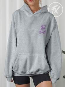 Bear Sweatshirt Be Yourself Be Yourself Humor Bear  3160 - Gris - Ver 6