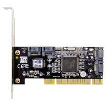 New 4 Port SATA PCI Expansion Card PCI To SATA Adapter Card RAID 0 - 白色 - 查看 4
