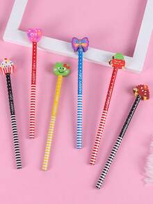 Cartoon Cute Pencil With Eraser, Creative Children's Pencil, Elementary Student Writing Pen, Student Creative Gift