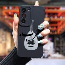 Funda de Silicona Mate con Diseño de Guitarra  Galaxy - Compatible con S24 Ultra, S23 Plus, S22, S21, S20 FE, S10, A72, A54 5G, A53, A52, A52S, A15, A14, A13, A12, A22, A21S, A51, A33, A32, A23 Agarre Antideslizante para Chicos, Chicas, Hombres - Colores mixtos - Ver 3