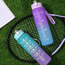 1pc Large Capacity Ombre Color Plastic Cup, Minimalist Sports Design, Fashionable Appearance, Outdoor Water Bottle/Cup, Durable And Easy To Use - Multicolor - View 2