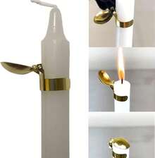 Rendon Anillo Apagador de Velas para el Hogar, 4 Uds., Tapón Automático para Velas, Accesorios para Velas de Hierro para el Hogar (Oro) - 1 - Ver 6