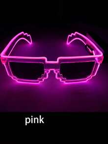 1 Pair Wireless Mosaic LED Luminous Glasses, Modern Neon Design, Unisex Novelty Accessory, Battery Powered (Batteries Not Included), Suitable For Bars, Nightclubs, Festivals, Parties And Clubs, Perfect For Night Life Enthusiasts! - Nhiều màu - Xem 15