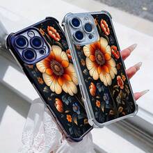 Funda Exclusiva para  16, 16 Plus, 16 Pro, 16 Pro Max,  15, 15 Plus, 15 Pro, 15 Pro Max, 14, 14 Plus, 14 Pro, 14 Pro Max, 13, 13 Pro, 13 Pro Max, 12, 12 Pro, 12 Pro Max, 11, 11 Pro Max, 7, 8, X, XS, Diseño de Patrón Floral Colorido, Antimanchas, a la Moda, , Resistente a Impactos en las Cuatro Esquinas - Colores mixtos - Ver 7