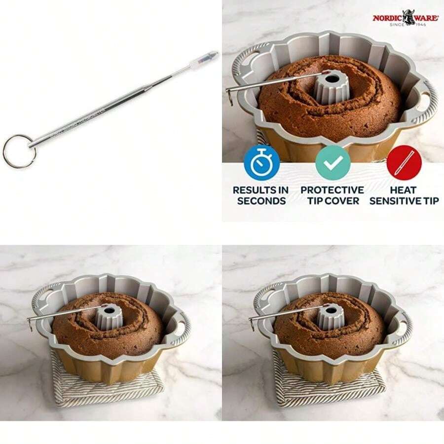 Nordic Ware  - Termómetro reutilizable para tartas, color plateado(default) - Tipo 1 - Ver 1